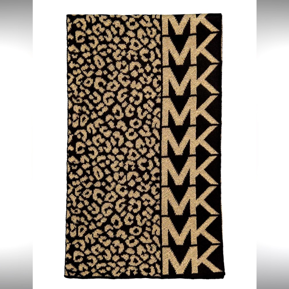 MK Michael Kors Metallic Animal Print Scarf